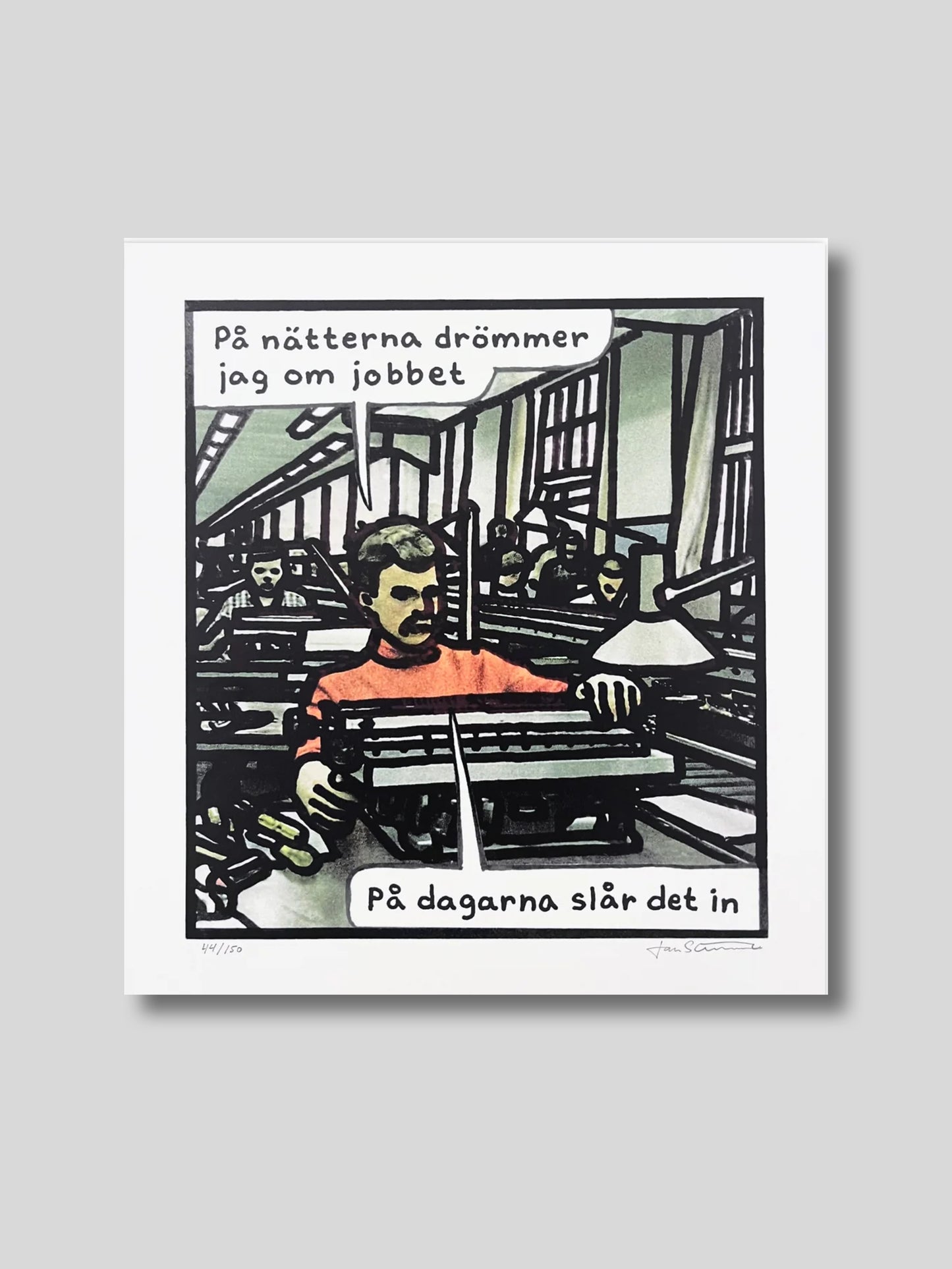 Art Print "Drömmer om jobbet"